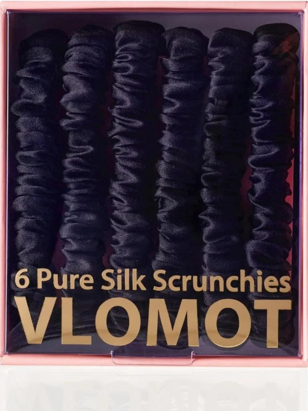 6 Pcs 100% Pure Mulberry Silk Hair Scrunchies Set | No Damage Hair Ties